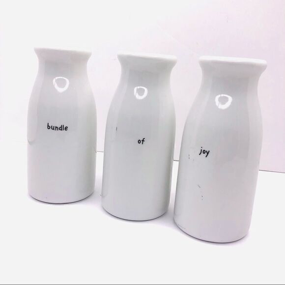 Dept 56 “Bundle of Joy” Mini Ceramic Vases – Set of 3 - Picture 2 of 5